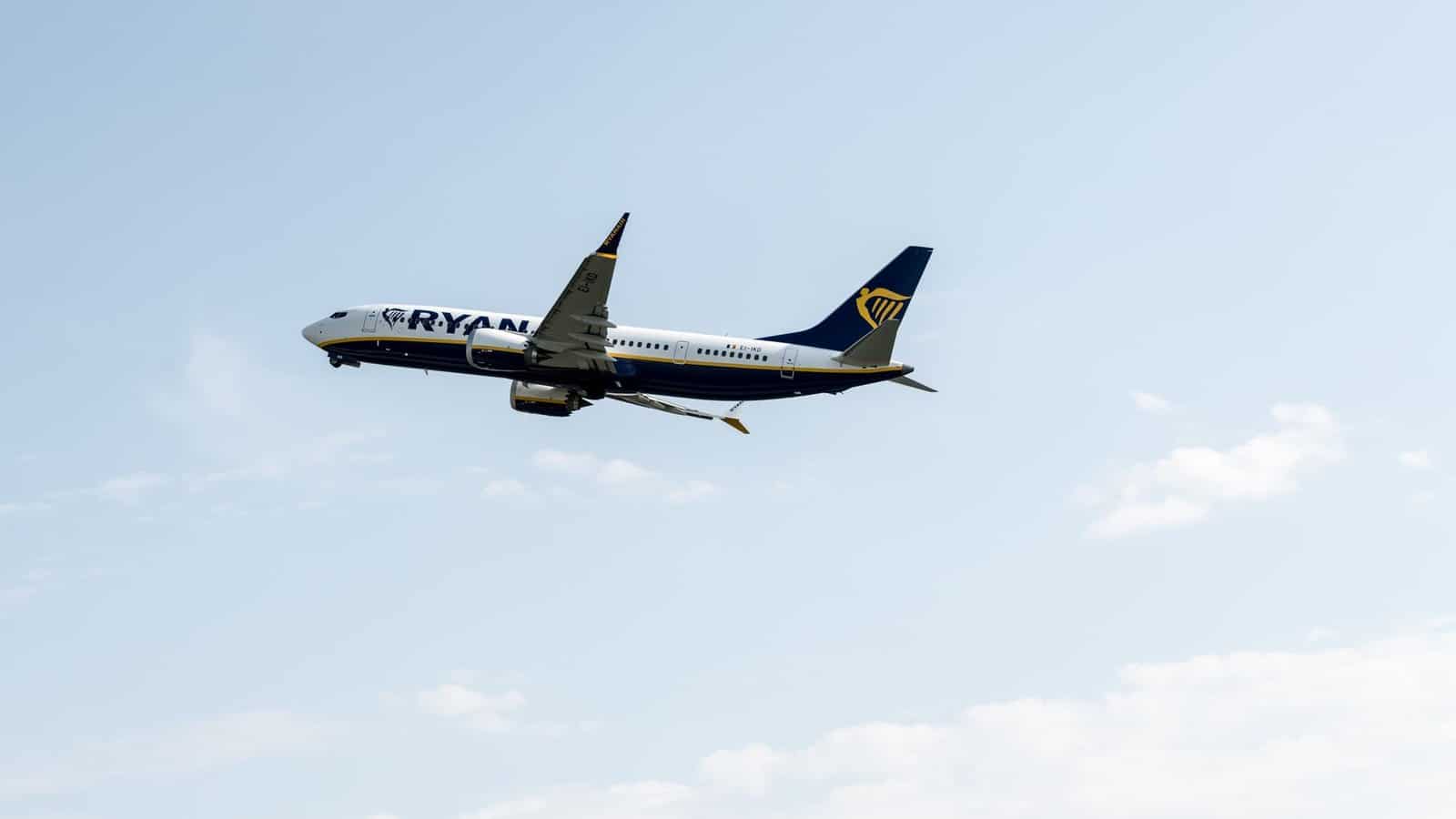 Budget airline aircraft at a regional airport gate