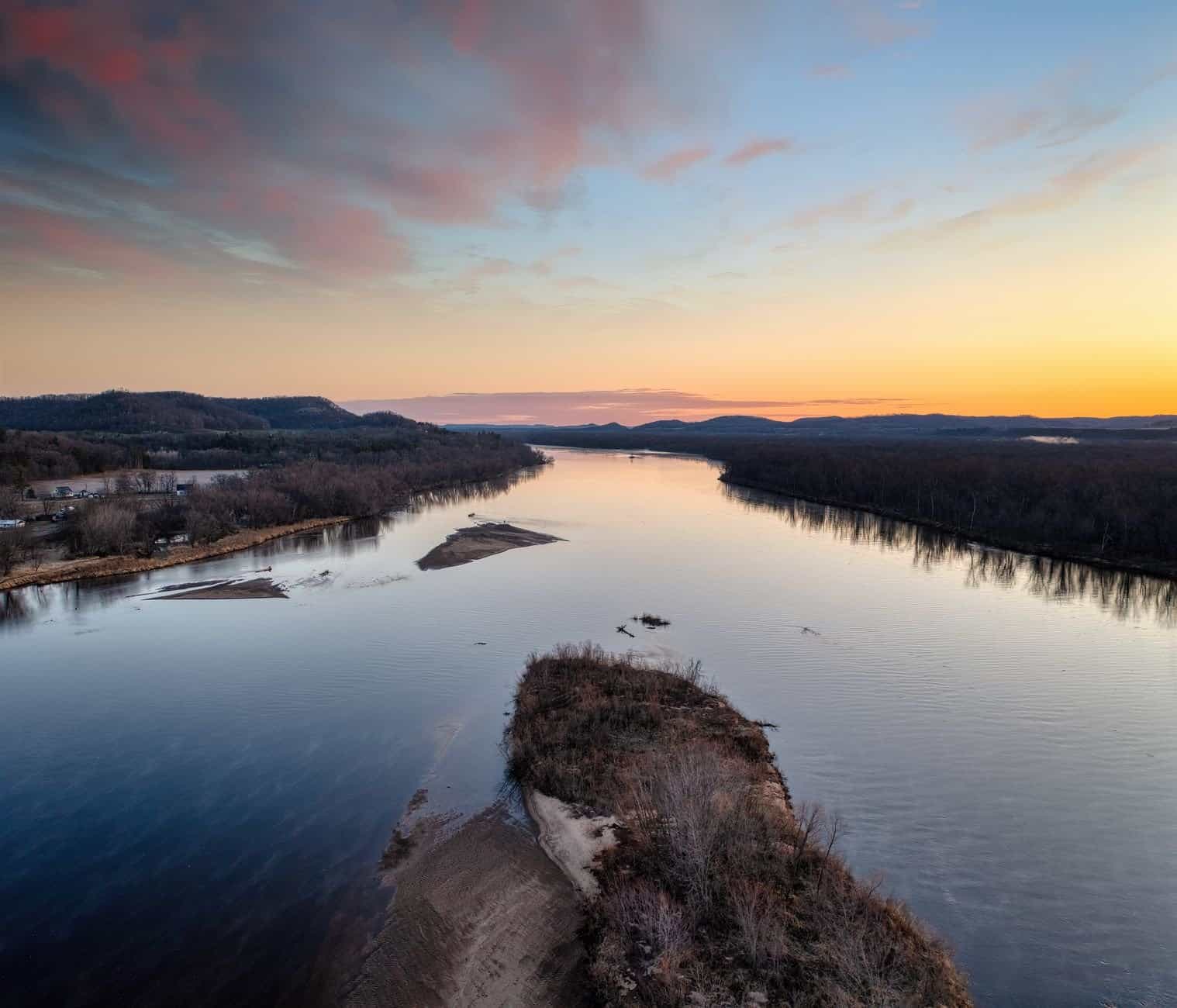 Wisconsin River travel scene
