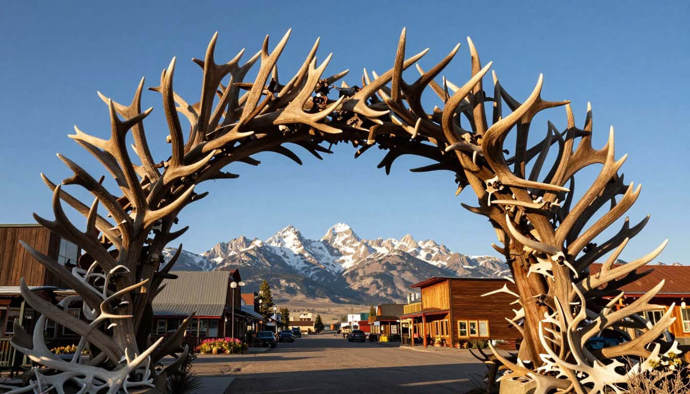Afton Wyoming elk antler arch