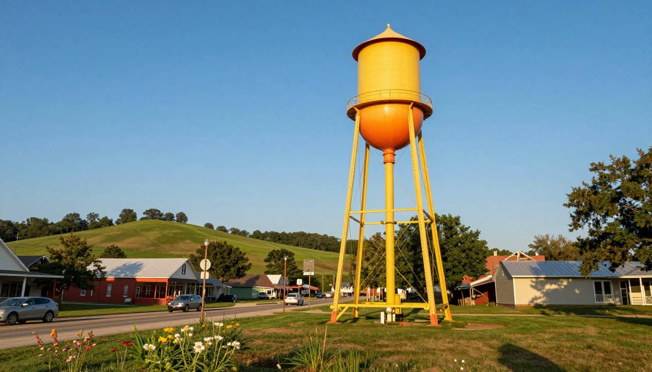 Clanton Alabama peach water tower