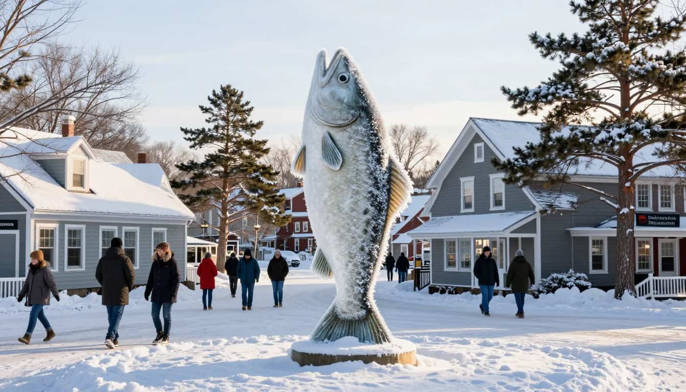 Freeport Maine frozen fish