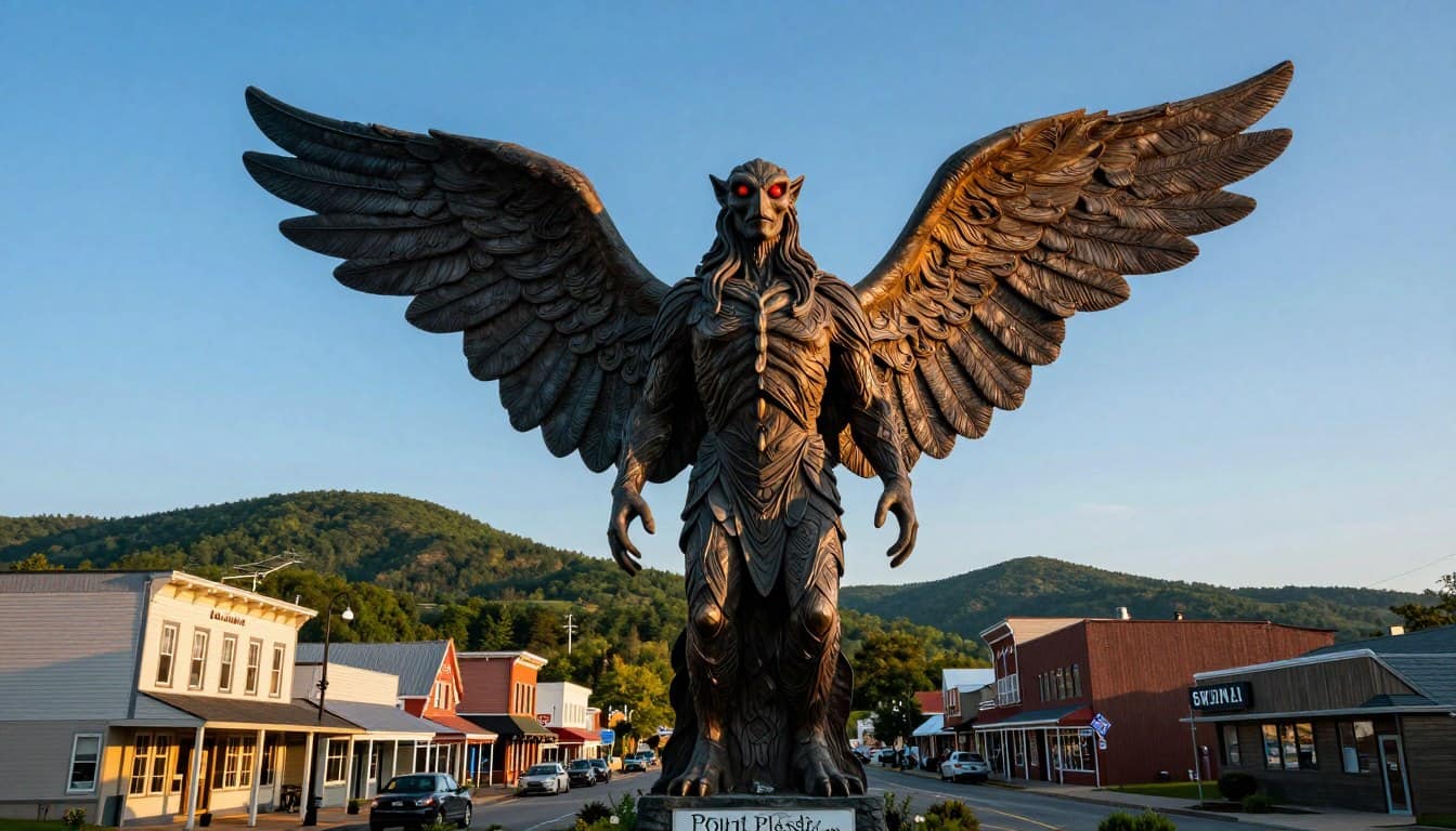 Mothman statue Point Pleasant West Virginia
