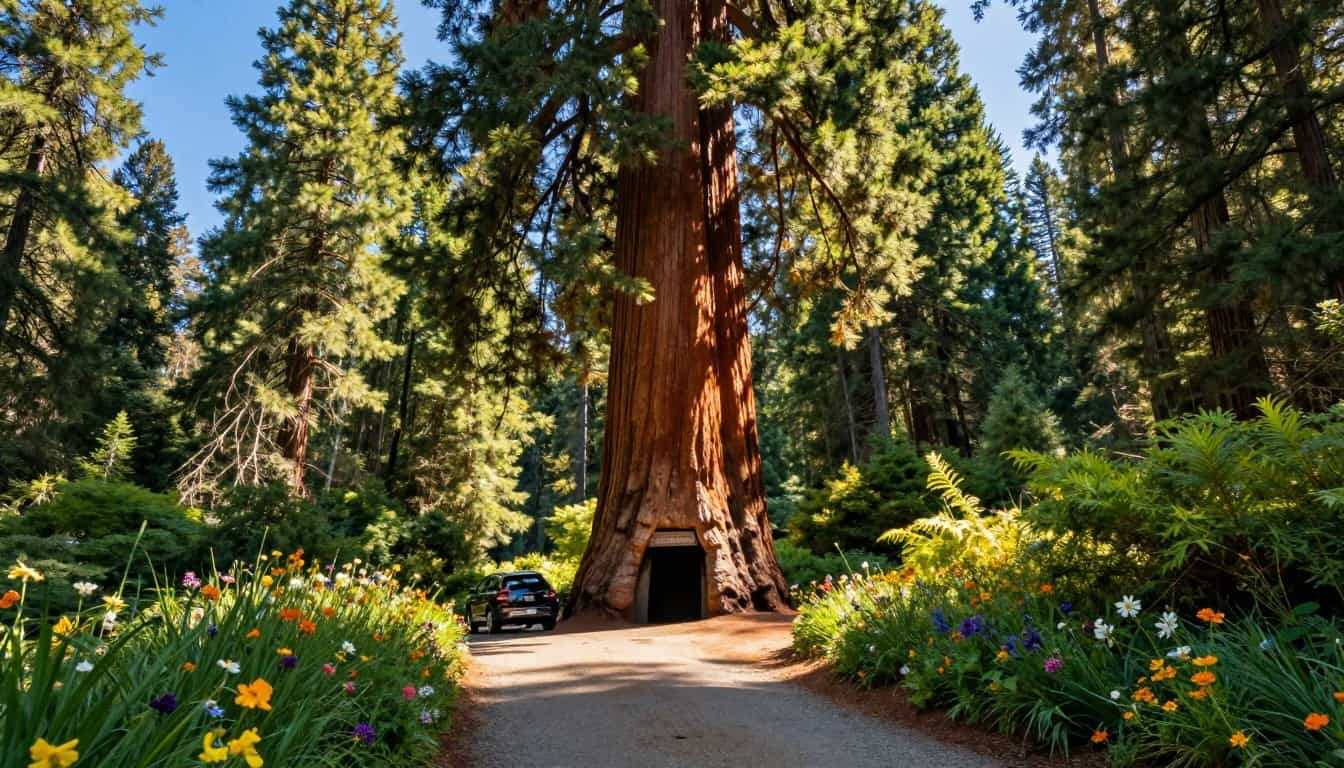 Shrine Tree Drive Thru Tree California