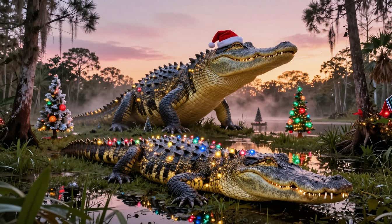 Swampy world’s largest alligator Christmas Florida