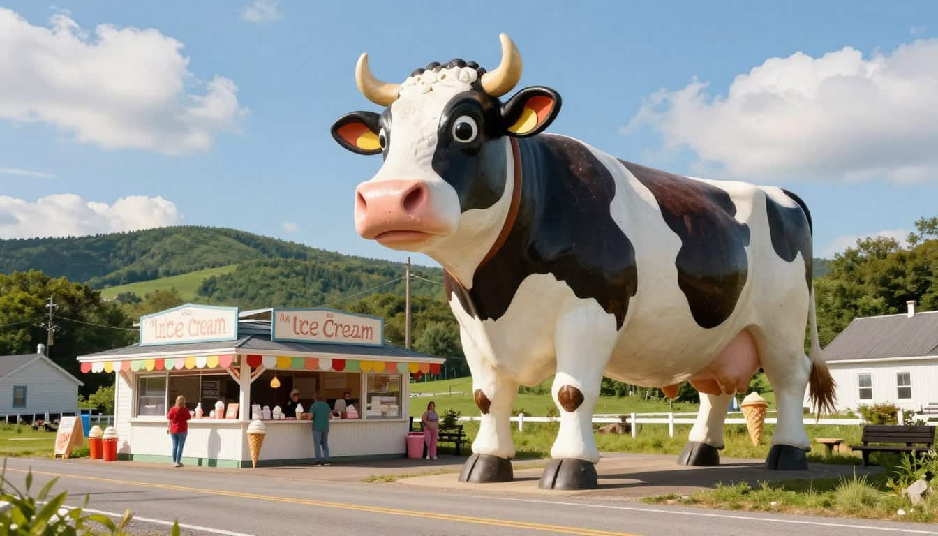 giant cow Vermont attraction