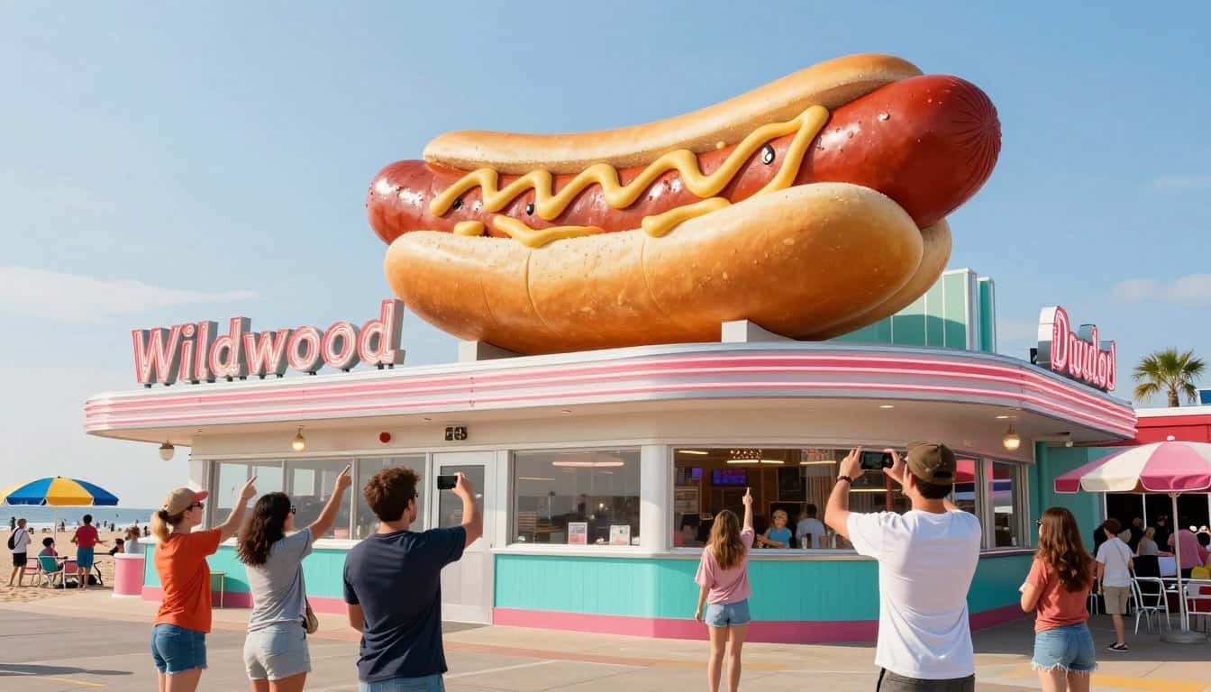 giant hot dog Wildwood New Jersey
