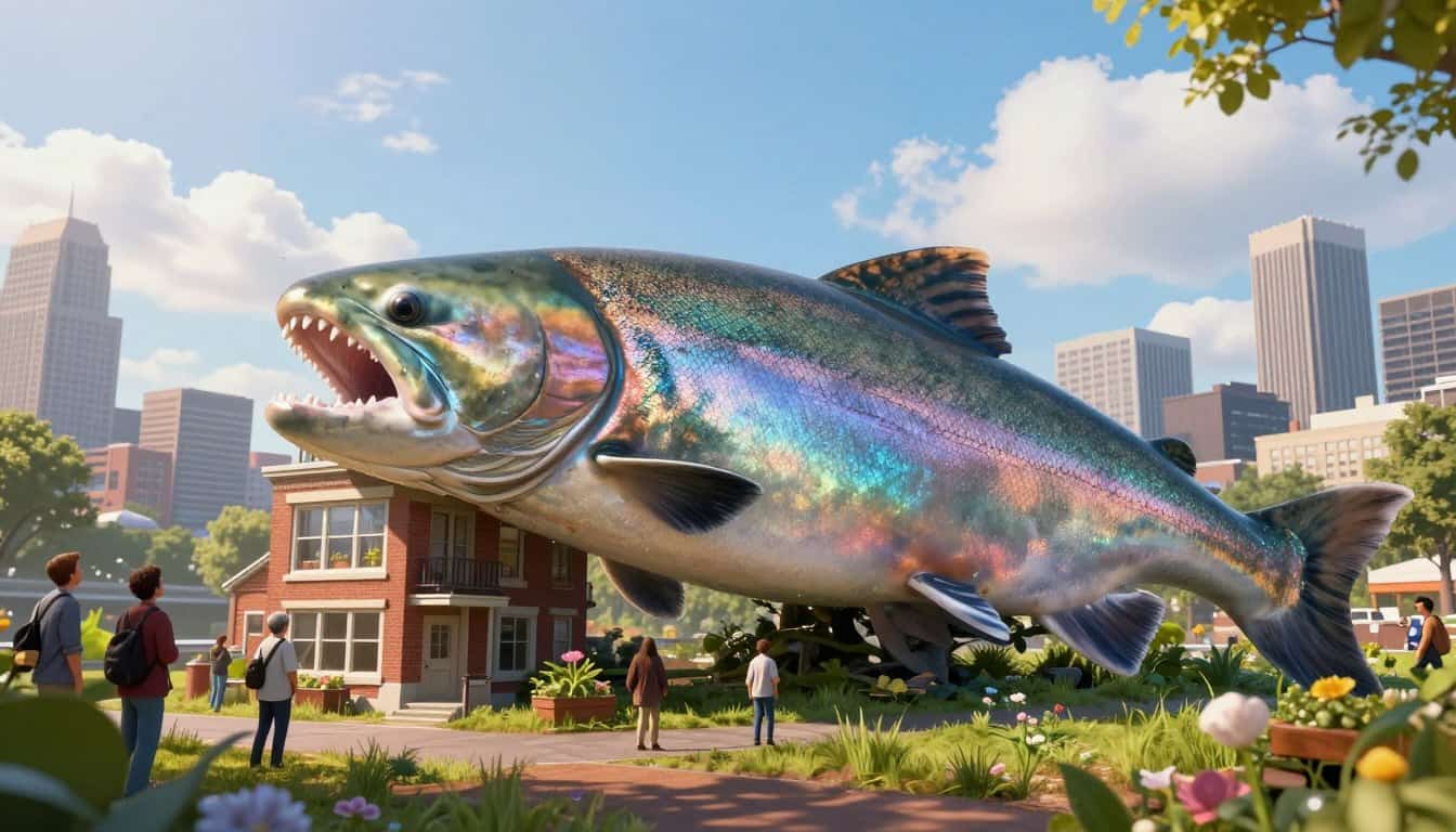 giant salmon Portland Oregon