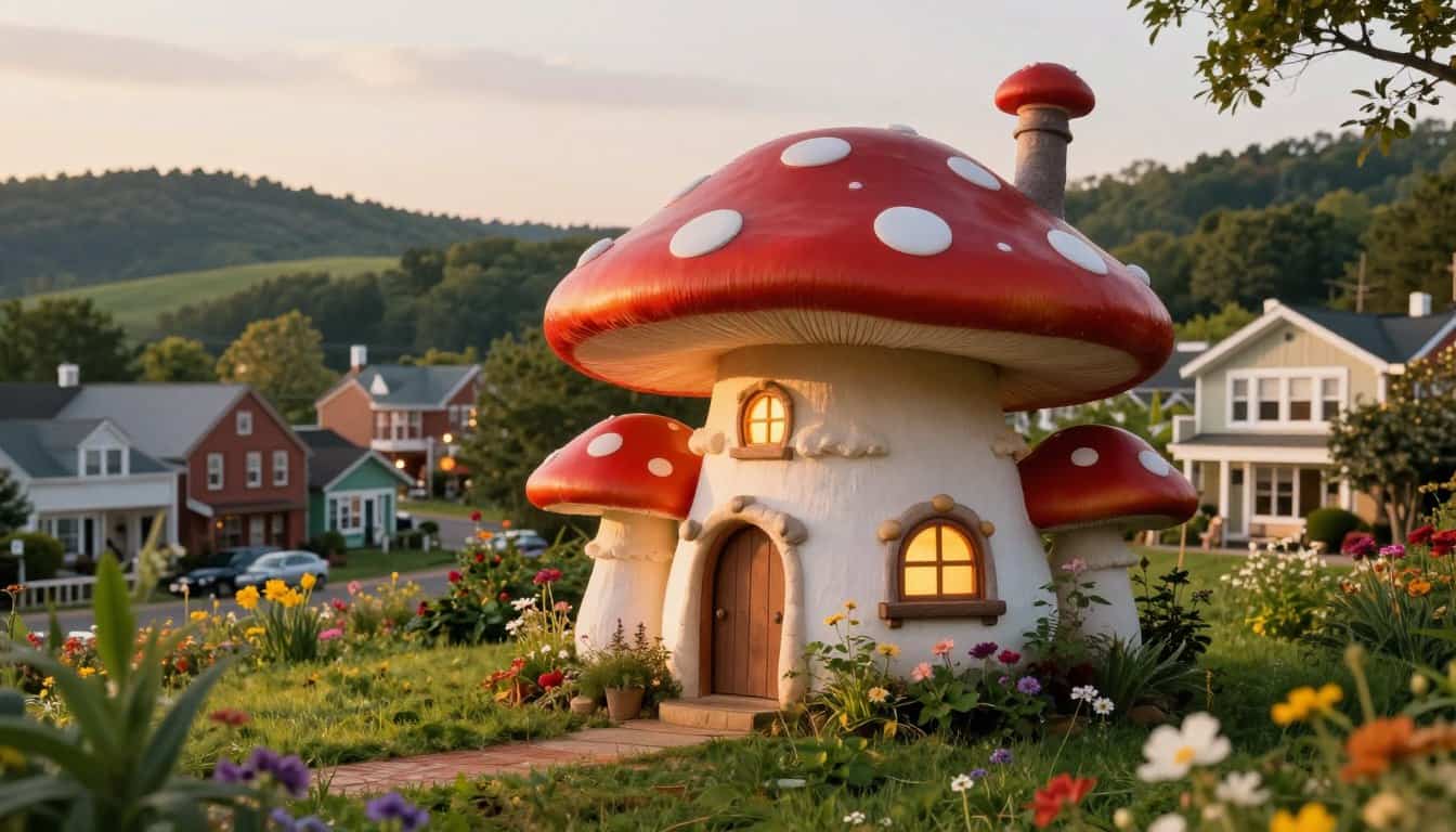 mushroom house Maryland attraction